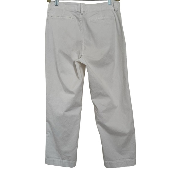 EVERLANE ORGANIC COTTON WHITE STRAIGHT LEG CROP PANTS SIZE 12 - Picture 4 of 13